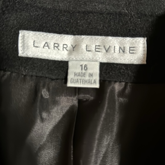 NWT Larry Levine wool coat 16 black - Picture 5 of 7